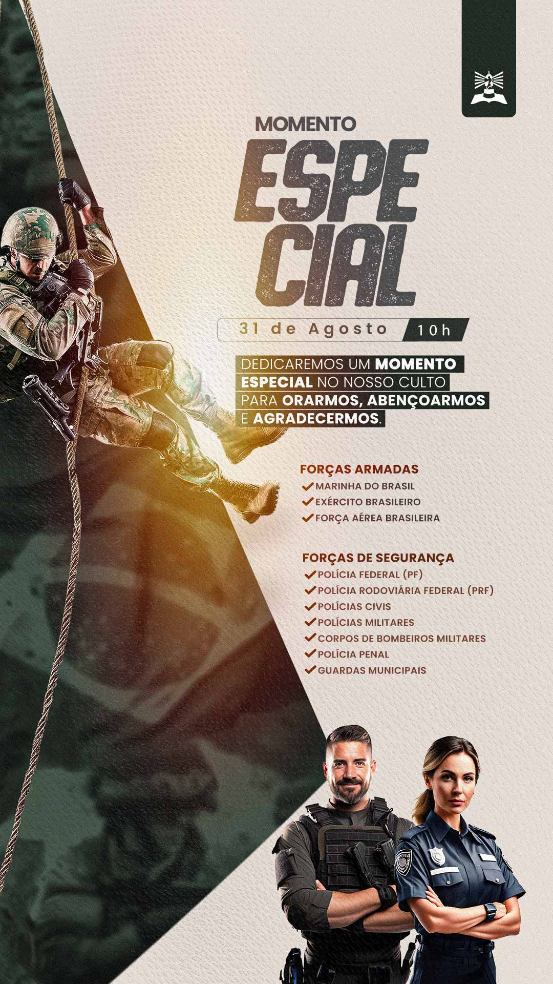 Momento Especial - Culto Forças de Segurança